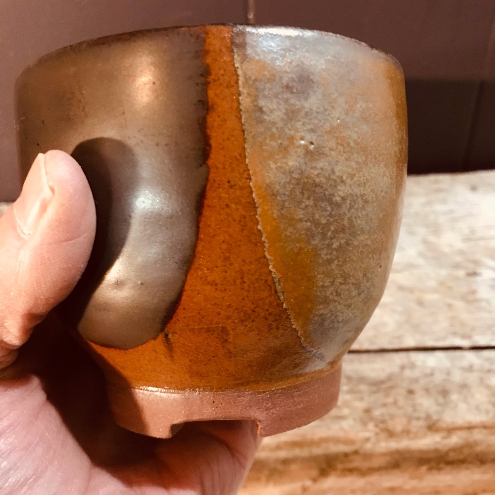 Handmade Pottery-Wheel Thrown Ceramic Tumbler - Shino glazes. - Picture 4 of 11